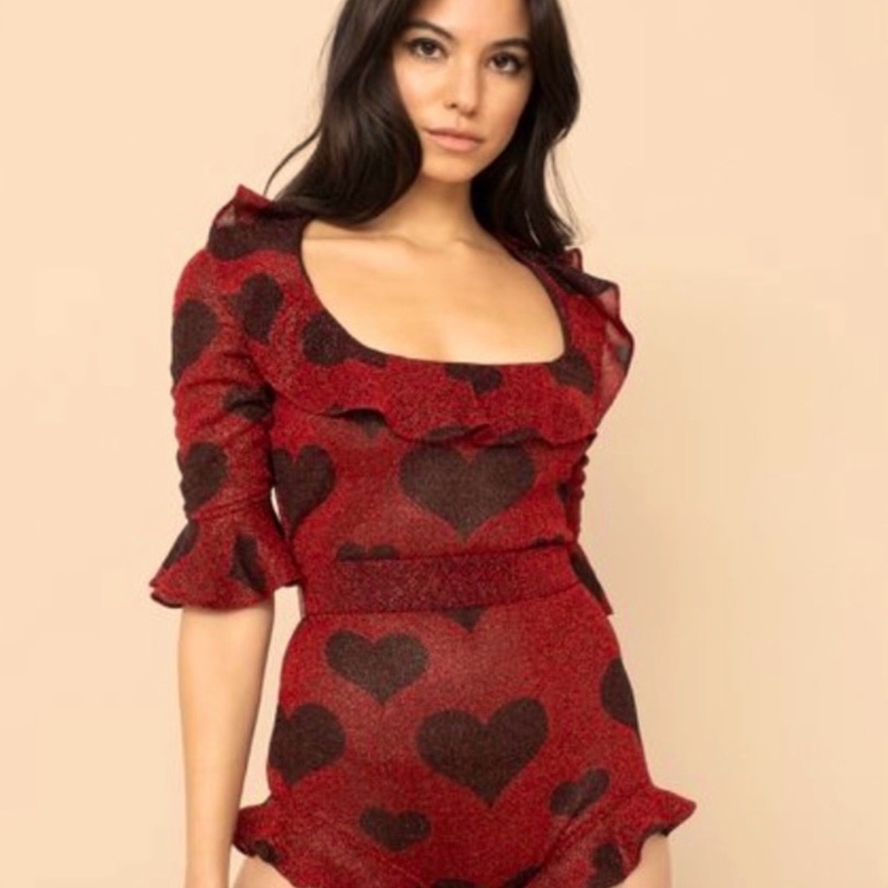 Agent Provocateur Body Armour Lurex Heart Bodysuit – NWT – Retail $675